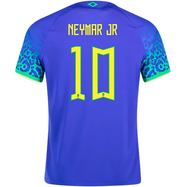 Nike Brazil Neymar Jr. Away Jersey 22/23 (Paramount Blue/Green Spark)