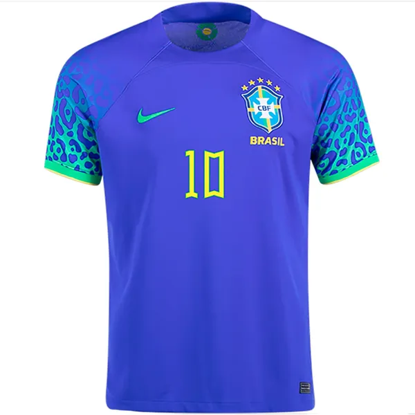 Nike Brazil Neymar Jr. Away Jersey 22/23 (Paramount Blue/Green Spark)