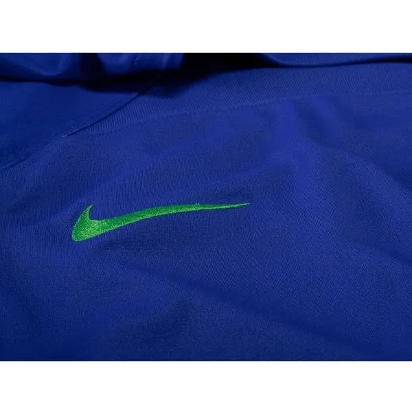 Nike Brazil Neymar Jr. Away Jersey 22/23 w/ World Cup 2022 Patches (Paramount Blue/Green Spark)