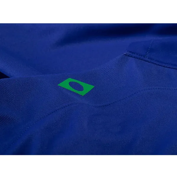 Nike Brazil Neymar Jr. Away Jersey 22/23 w/ World Cup 2022 Patches (Paramount Blue/Green Spark)