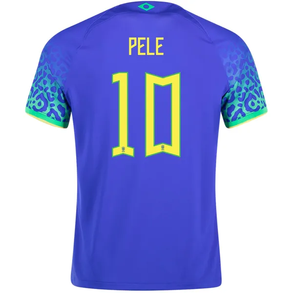 Nike Brazil Pele Away Jersey 22/23 (Paramount Blue/Green Spark)