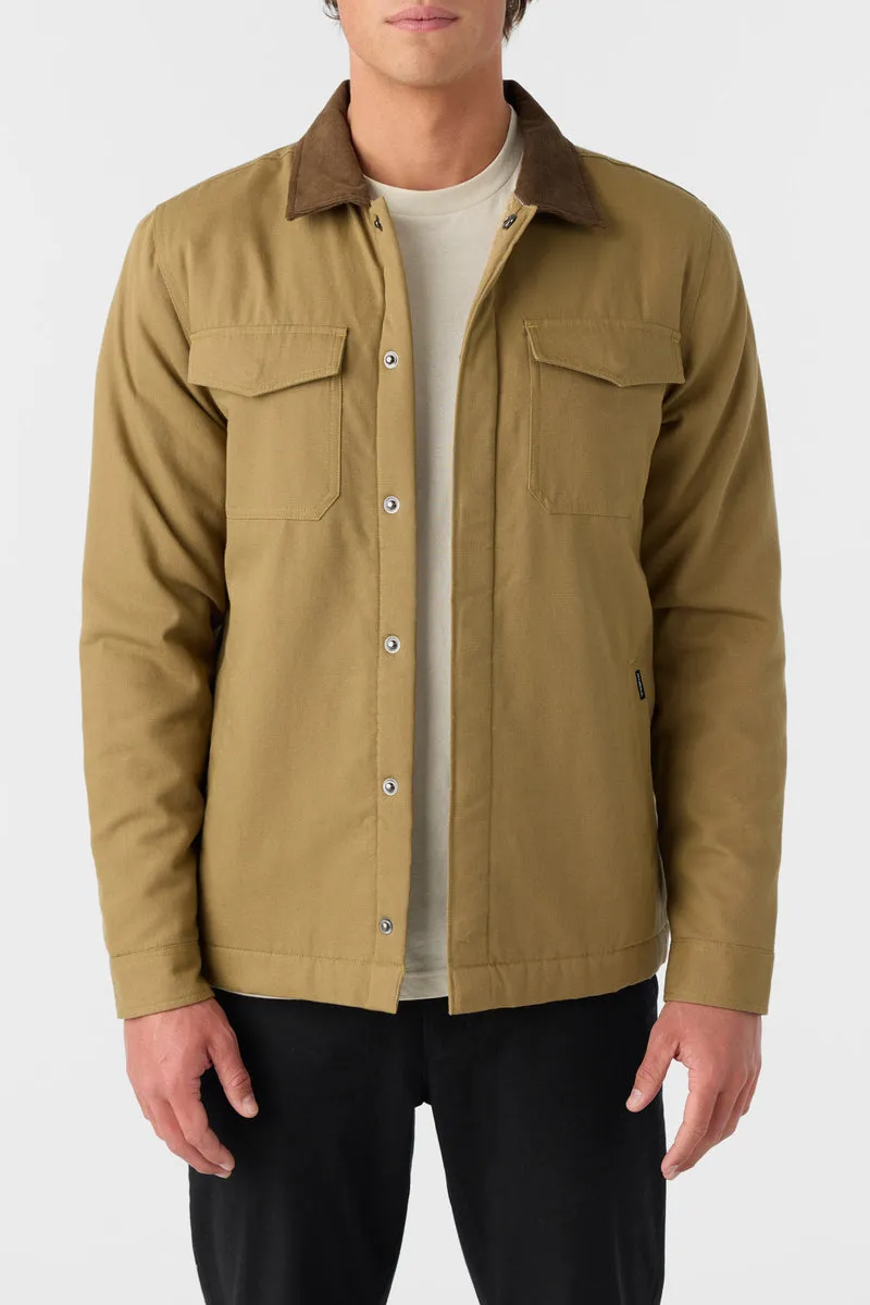 ONeill BRONSEN HIGH PILE LINED BARN JACKET - DARK KHAKI