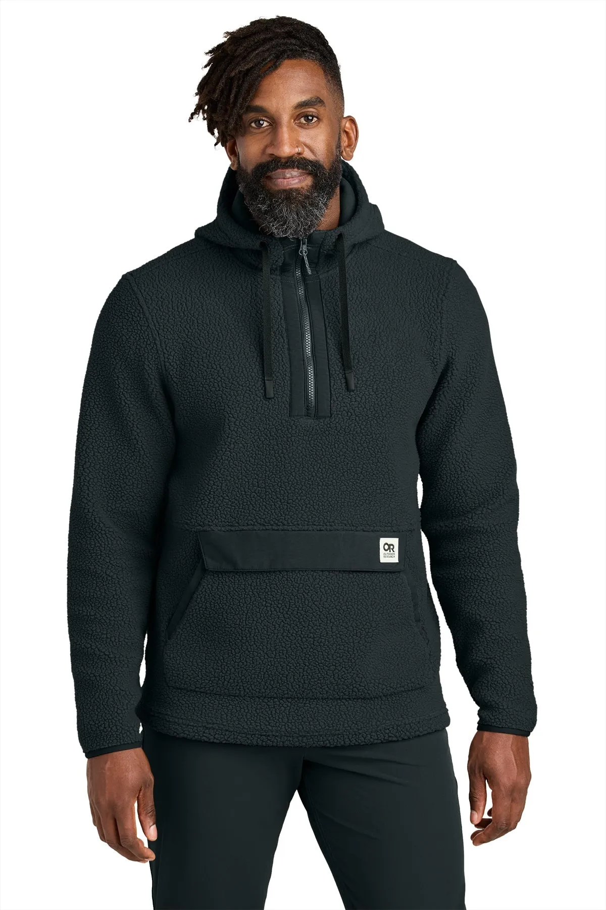 Outdoor Research Packwood Fleece Custom Pullover Hoodies, Black