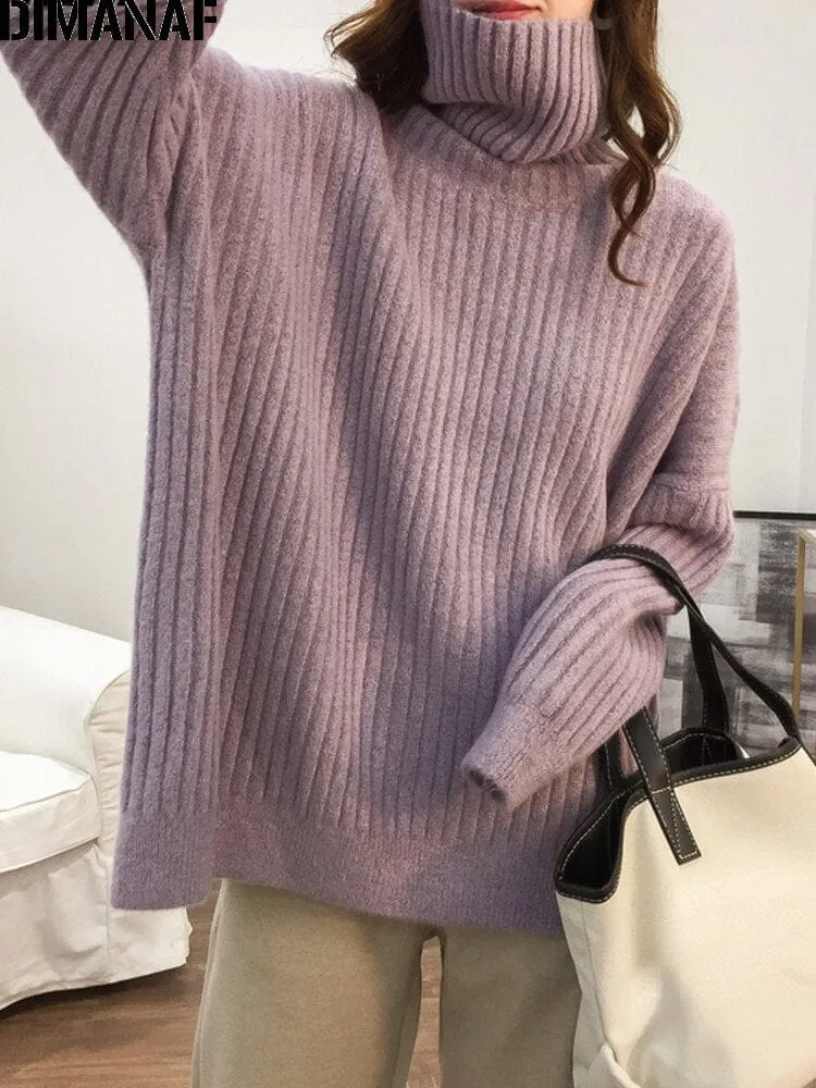 Oversized Turtleneck Knitted Sweater