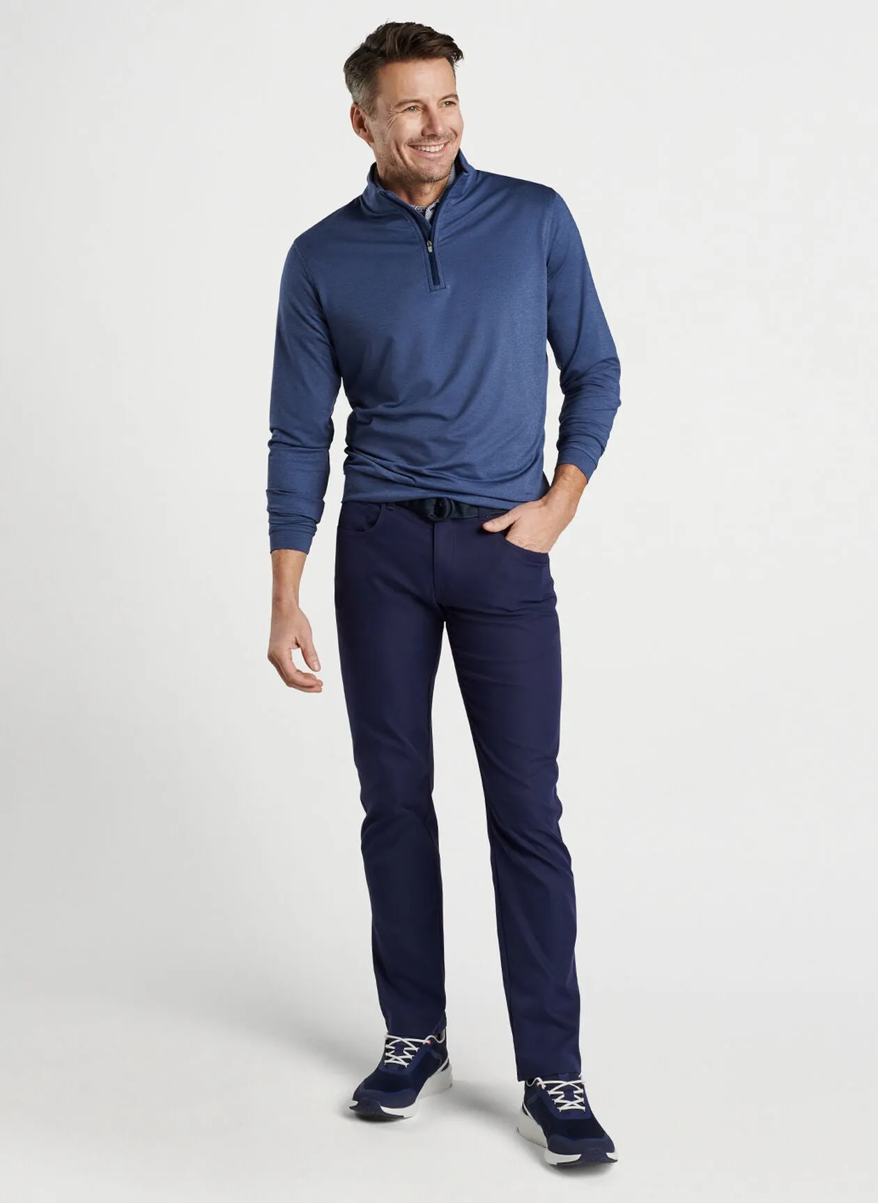 Peter Millar Perth Performance Melange Quarter-Zip