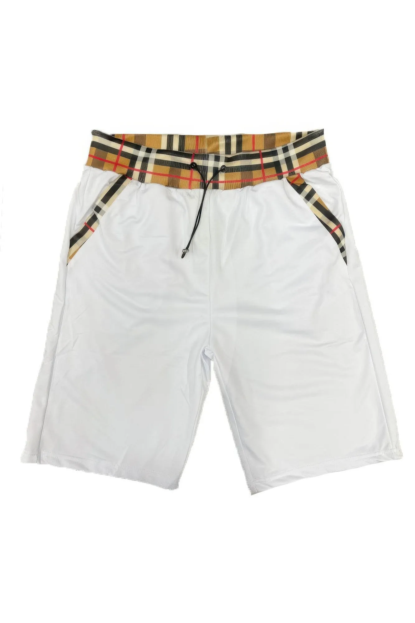 Plaid Checkered Band Shorts