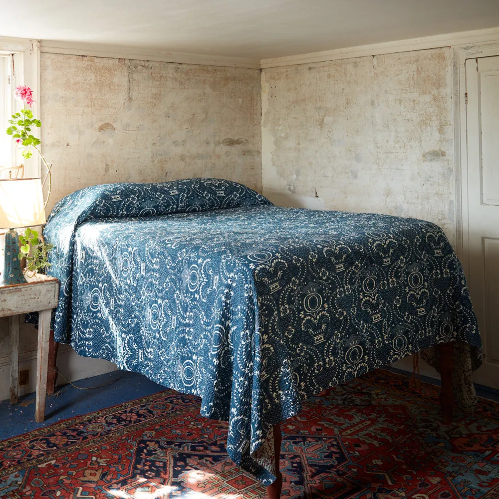 "French Indigo" King Bedcover