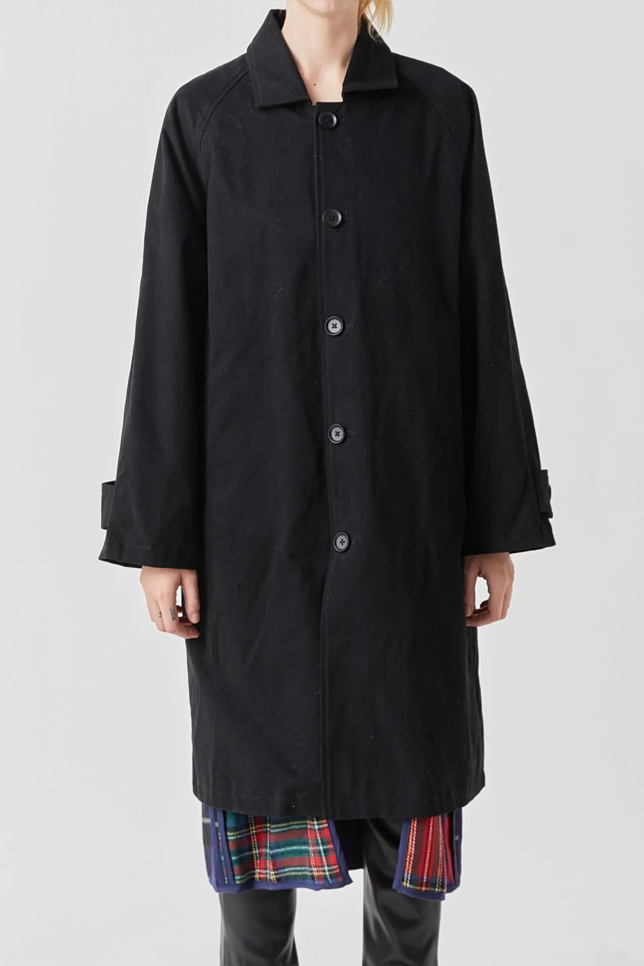 Reversible Check Long Coat