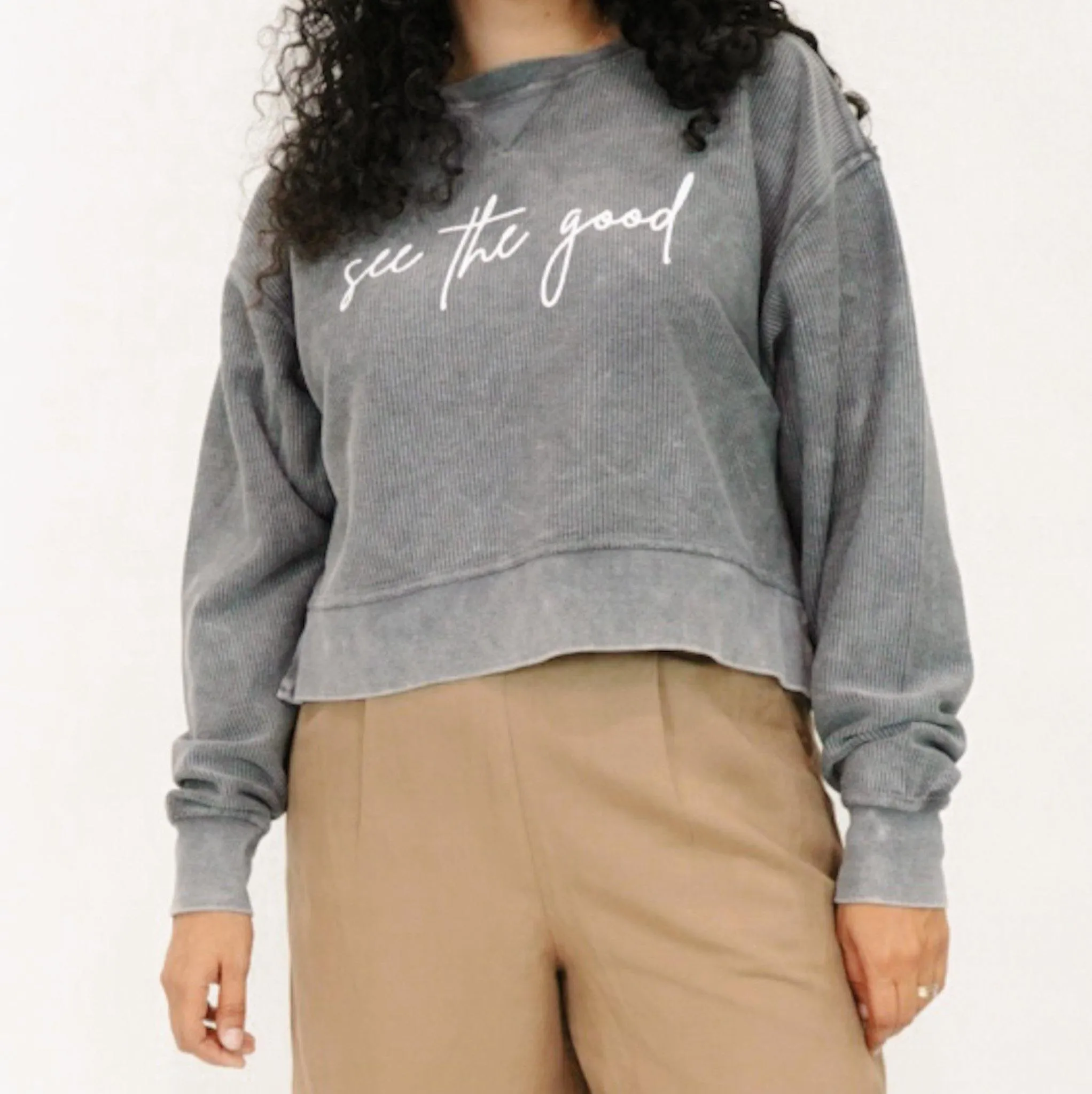 See the Good Cropped Sweatshirt