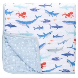 Stephen Joseph Muslin Stroller Blanket - Shark