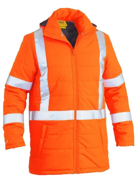 Taped Hi Vis Puffer Jacket With X Back - BJ6379XT