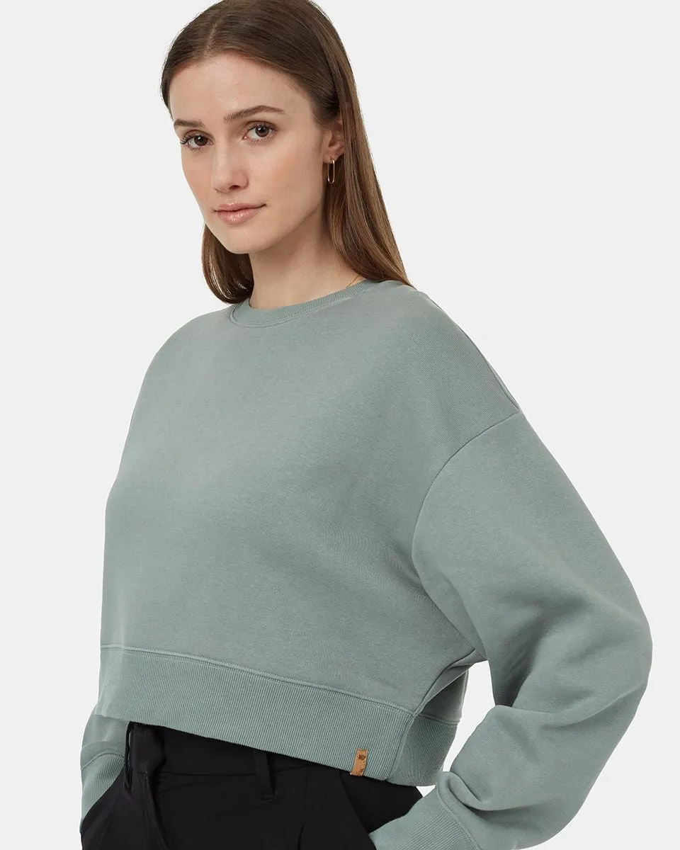 Tentree Fleece - Women's TreeFleece Oversized Cropped Crew Sweatshirt