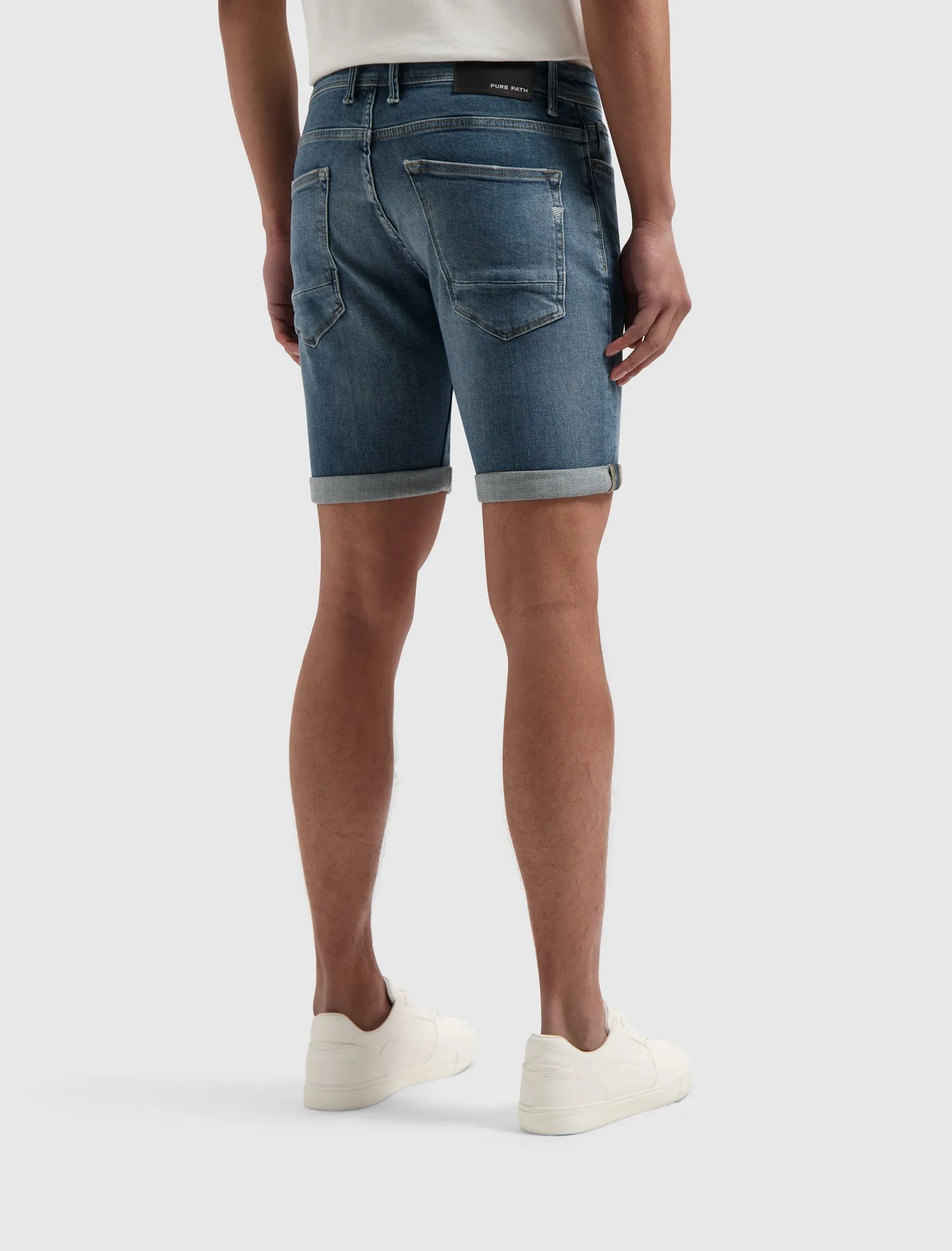 The Steve Skinny Fit Shorts | Denim Dark Blue