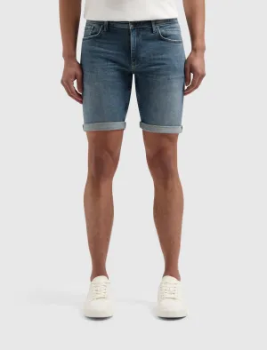 The Steve Skinny Fit Shorts | Denim Dark Blue