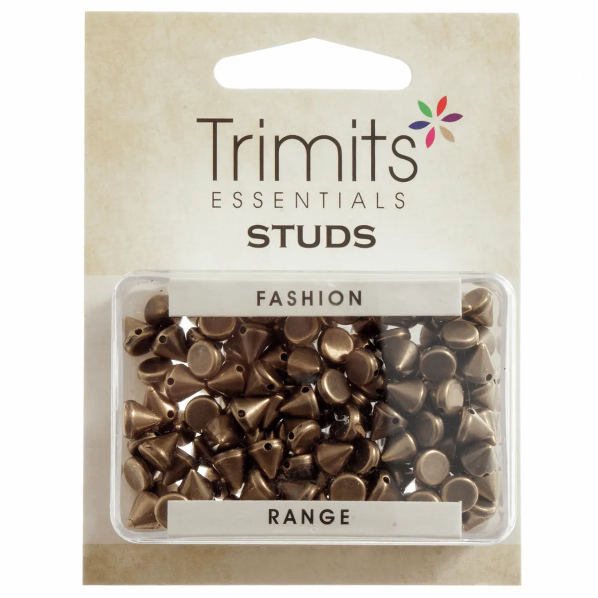 Trimits Brass Cone Sew-On Studs - 6mm (Pack of 120)