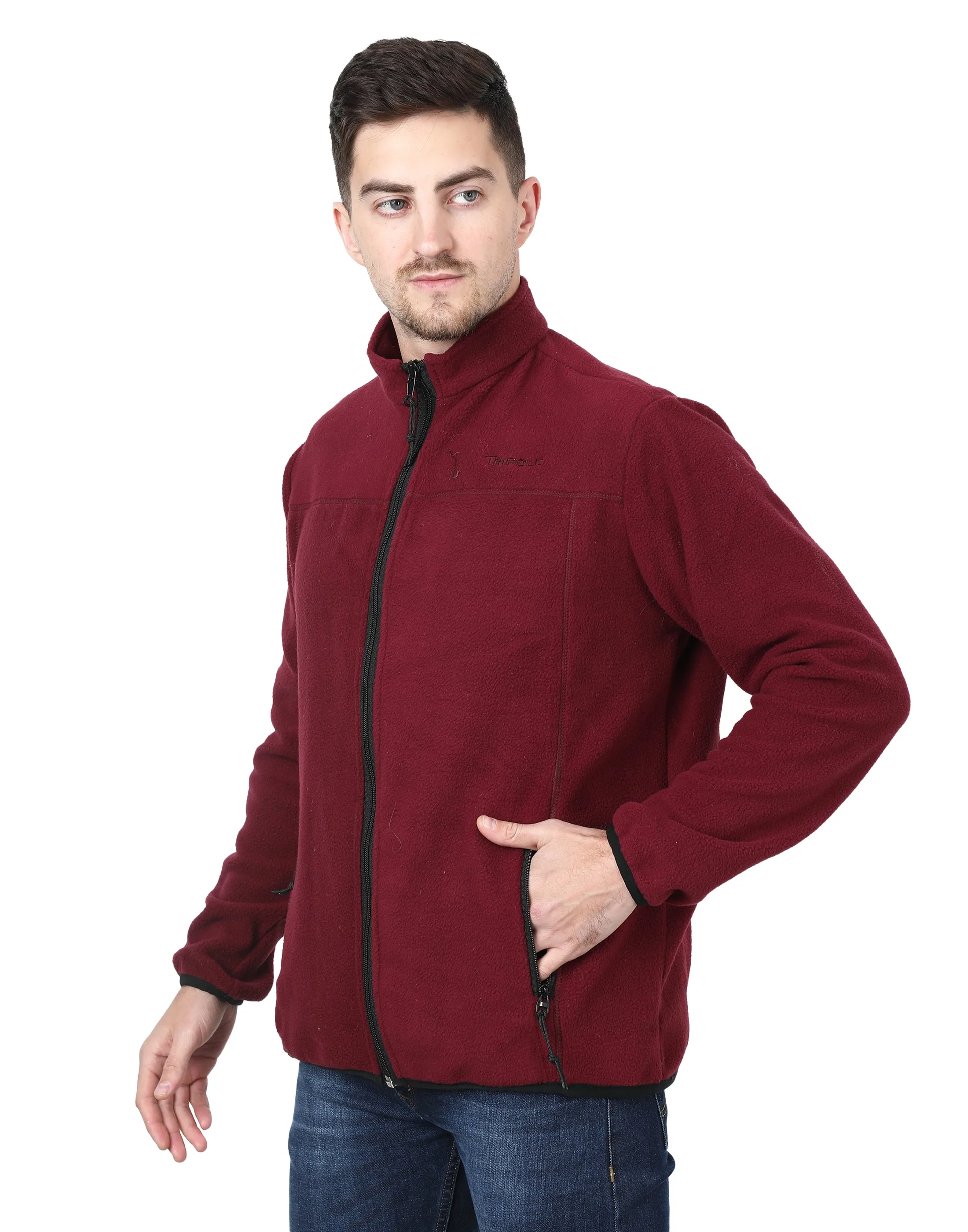 Tripole Anti-Pilling Fleece Winter Jacket and Windcheater | Wine