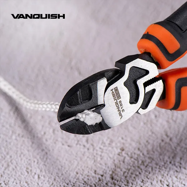 VANQUISH Premium | Heavy Duty | Professional High-Leverage Diamond Cut Pliers