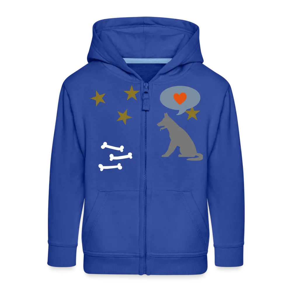 Veste à capuche Premium Enfant "Chien et os"