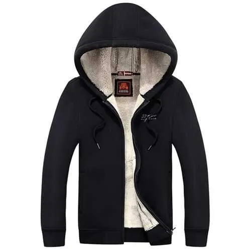 Warm Thick Thermal Hoodies Zip Up Casual Jacket Coat