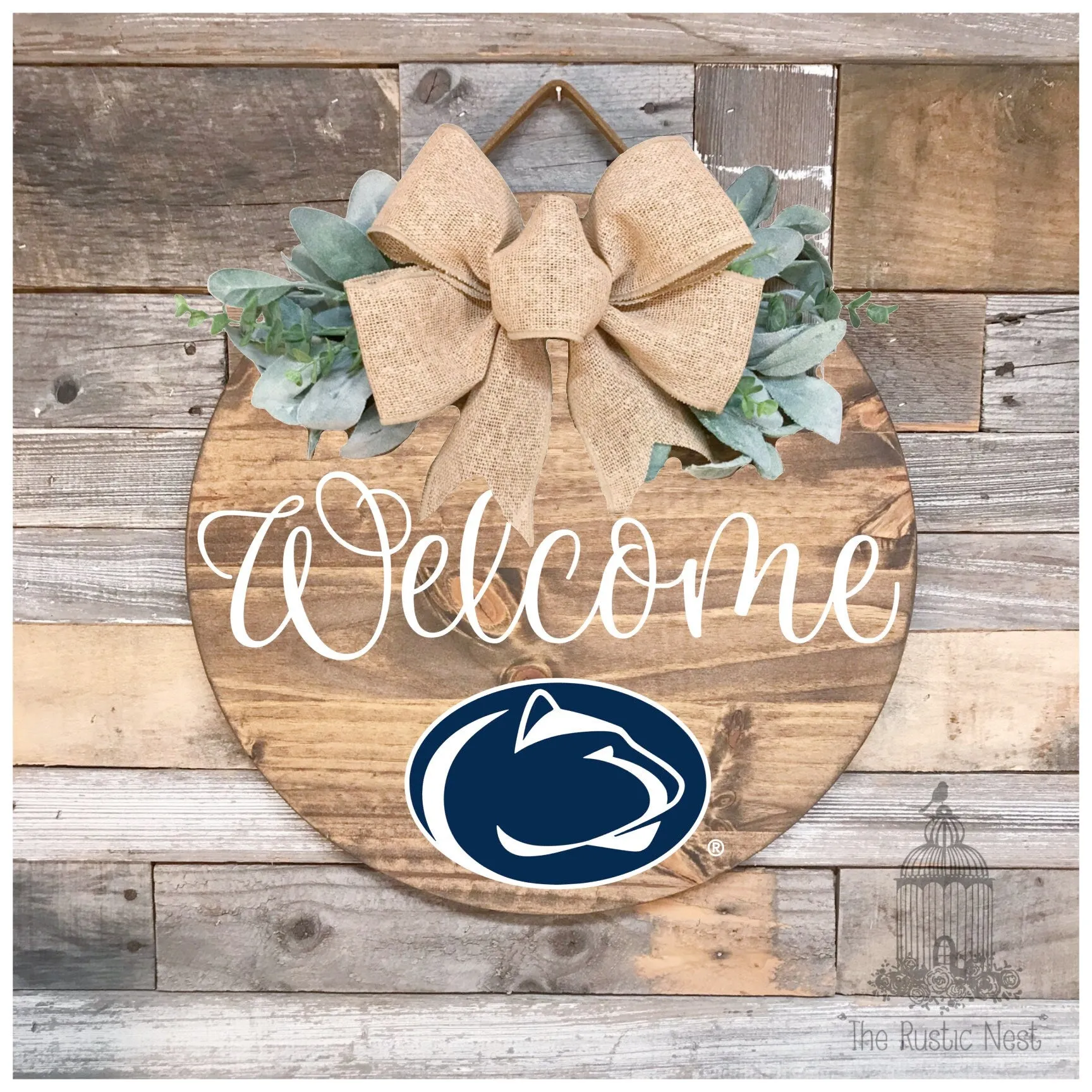 Welcome Penn State Door Hanger | Penn State Sign | We Are Sign | Penn State Football | Nittany Lions Sign | PSU | Penn State Merch | WE ARE