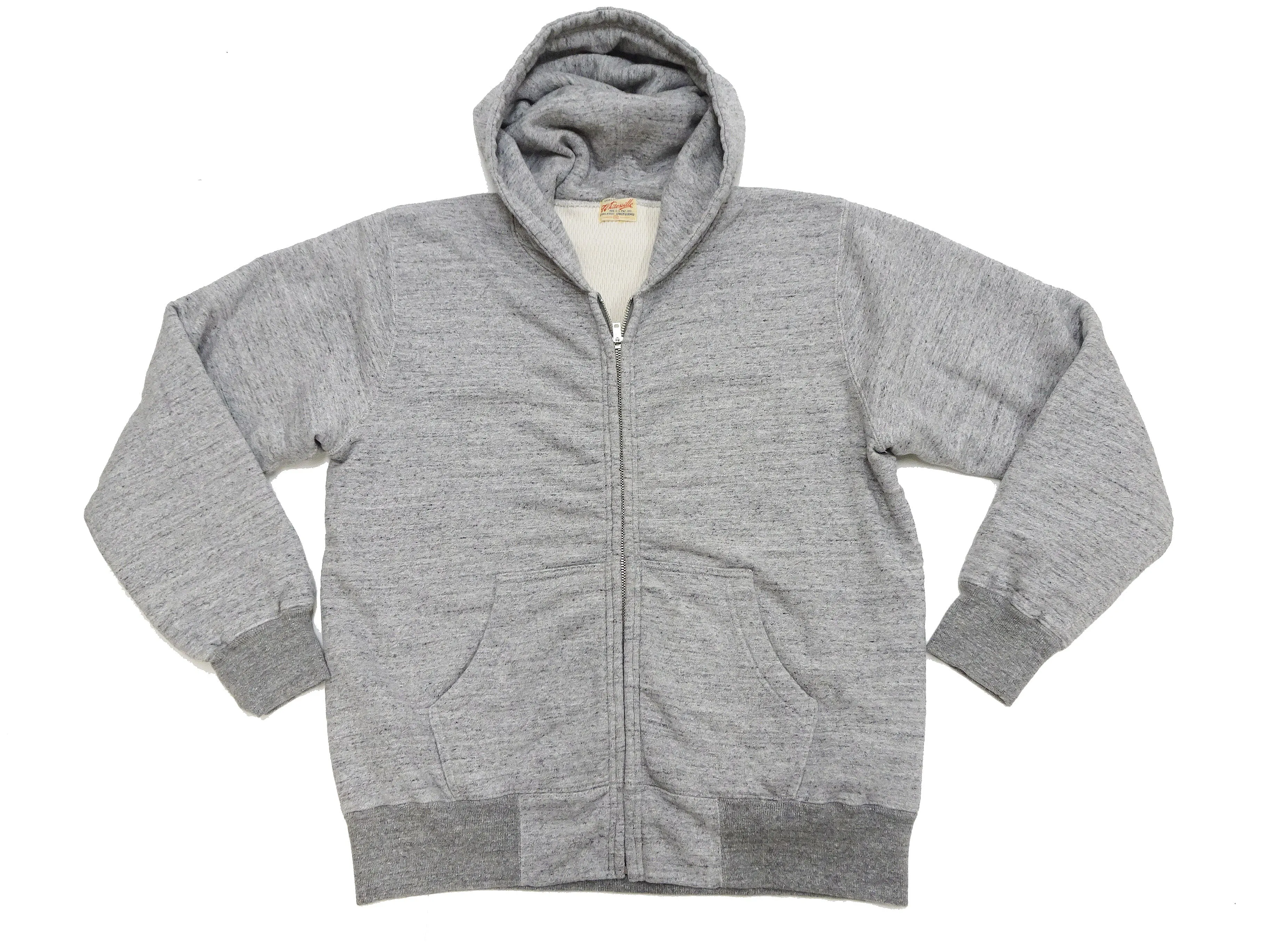 Whitesville Thermal Lined Hoodie Men's Heavy-Weight Plain Full Zip Hooded Sweatshirt WV69264 113 Heather Gray