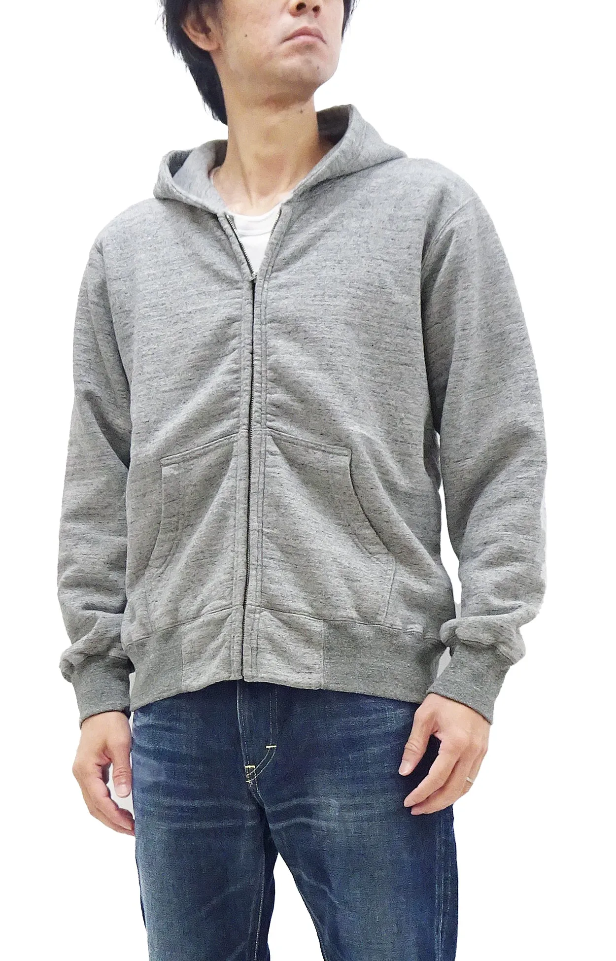 Whitesville Thermal Lined Hoodie Men's Heavy-Weight Plain Full Zip Hooded Sweatshirt WV69264 113 Heather Gray