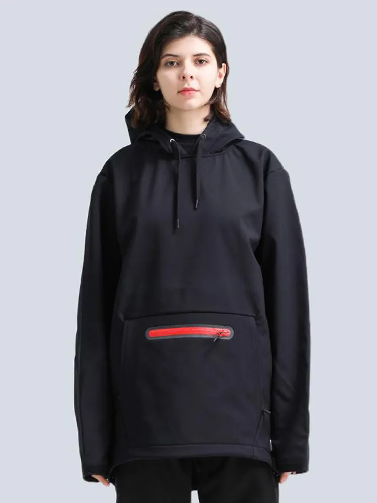 Women's Black & Back Print Snowboard Hoodie