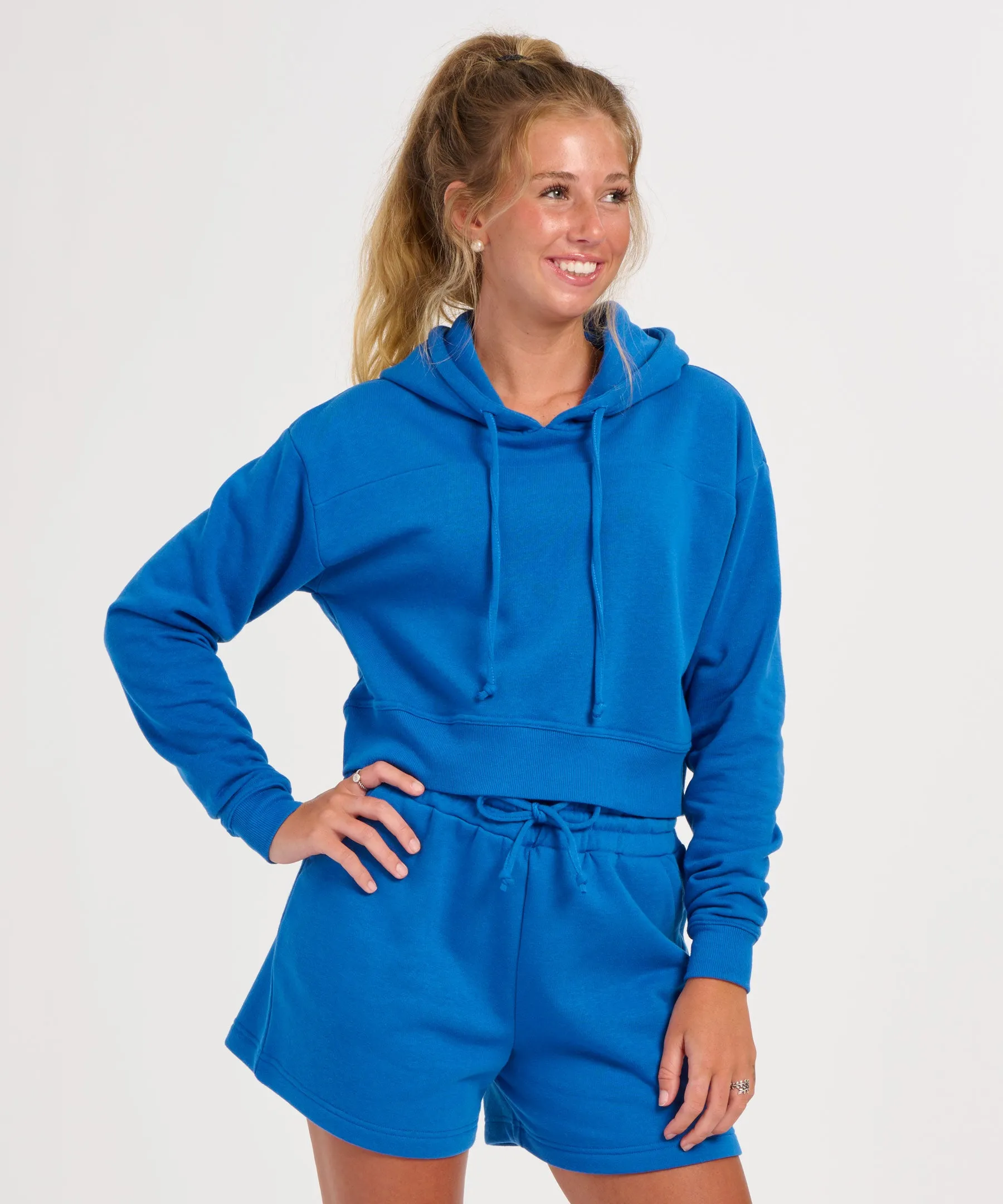 Women's Cropped Fleece Hoodie