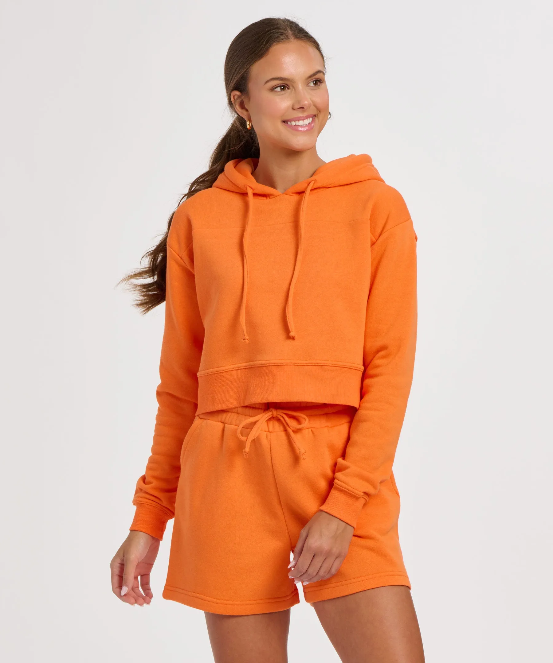 Women's Cropped Fleece Hoodie