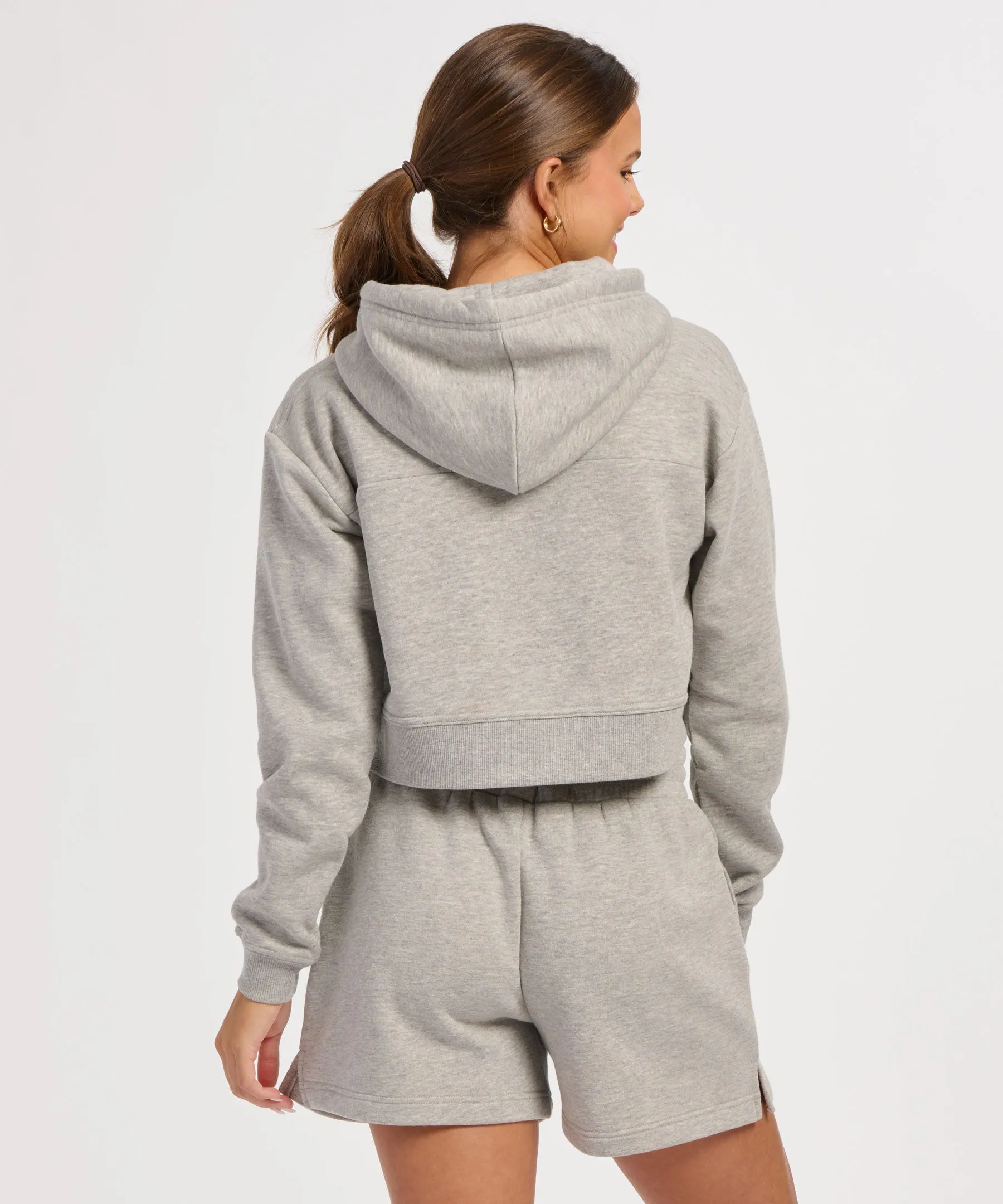 Women's Cropped Fleece Hoodie