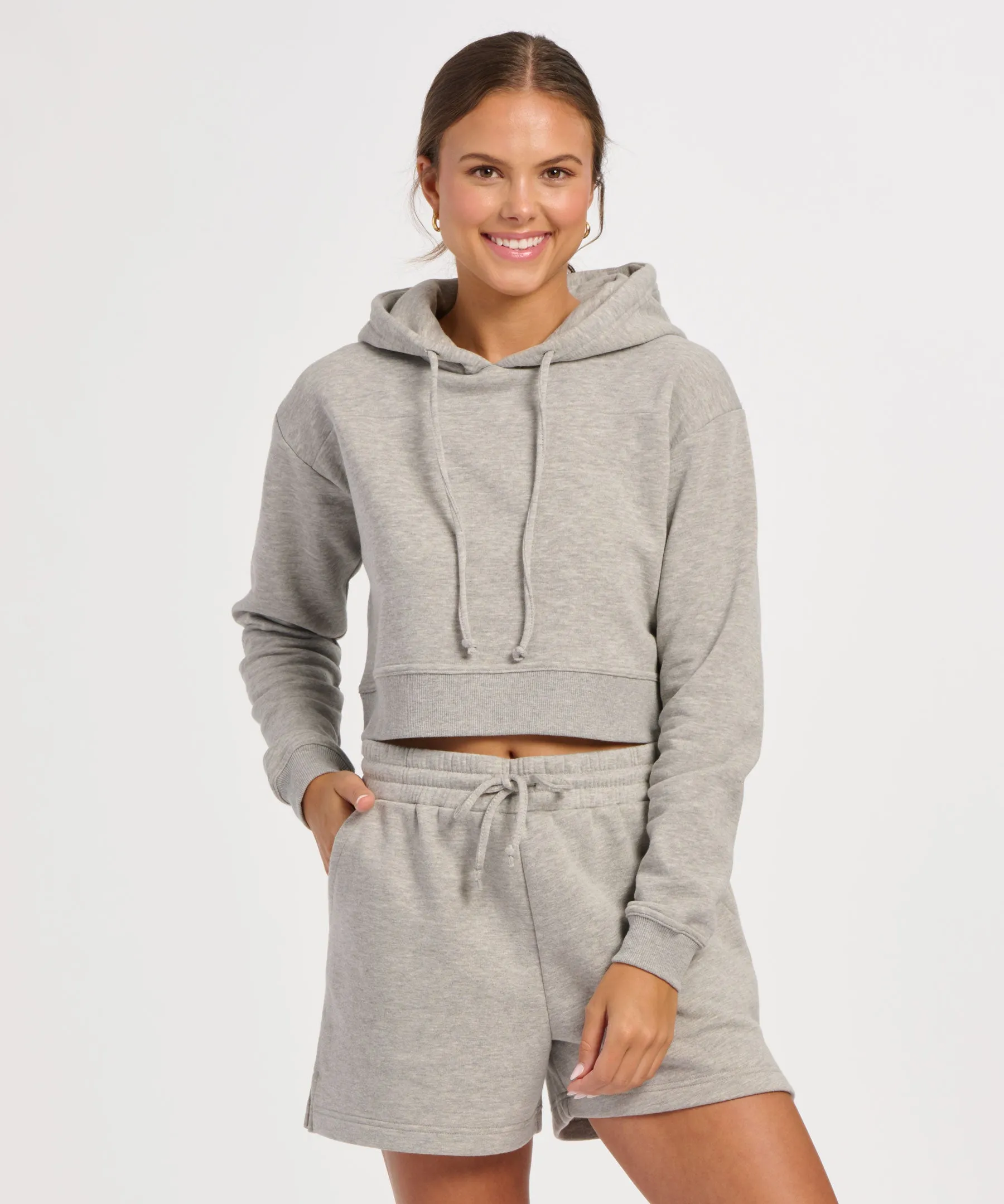 Women's Cropped Fleece Hoodie