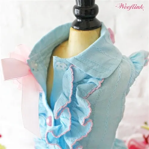 Wooflink Ruffle Shirt in Blue