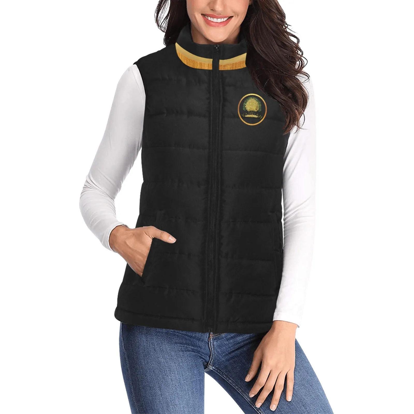 Yahuah-Tree of Life 03-01 Ladies Designer Puffer Vest